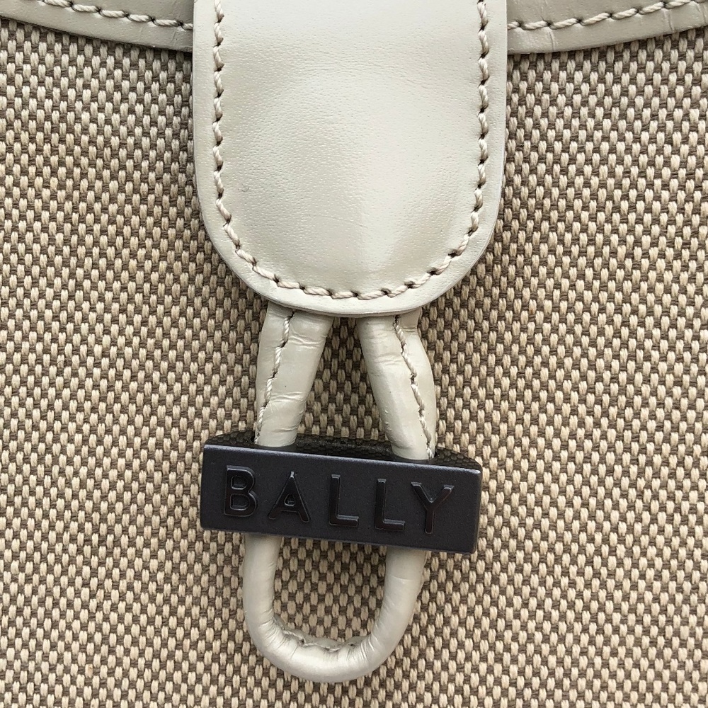 Bally Beige Canvas & Leather Shoulder Bag - Picture 3 of 8